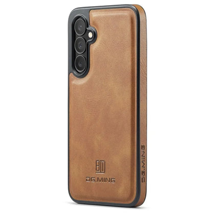 DG.MING For Samsung Galaxy S23 FE PU Leather Coating Cover Shockproof Phone Back Case