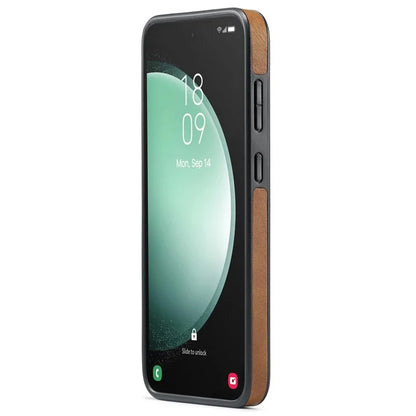 DG.MING For Samsung Galaxy S23 FE PU Leather Coating Cover Shockproof Phone Back Case