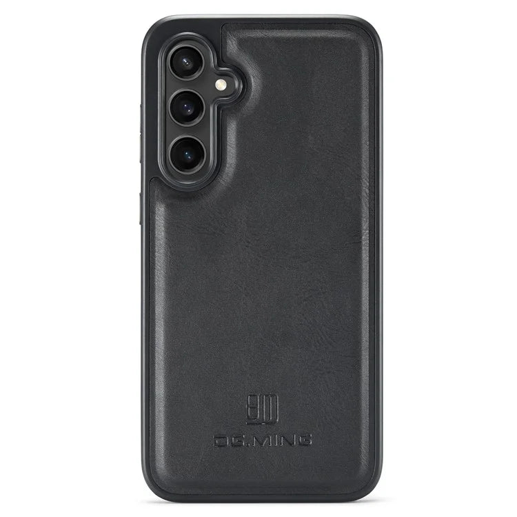 DG.MING For Samsung Galaxy S23 FE PU Leather Coating Cover Shockproof Phone Back Case