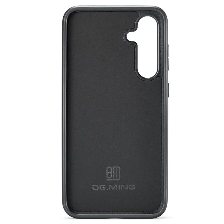 DG.MING For Samsung Galaxy S23 FE PU Leather Coating Cover Shockproof Phone Back Case