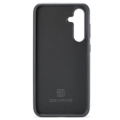 DG.MING For Samsung Galaxy S23 FE PU Leather Coating Cover Shockproof Phone Back Case