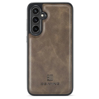 DG.MING For Samsung Galaxy S23 FE PU Leather Coating Cover Shockproof Phone Back Case