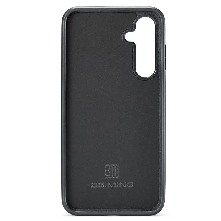DG.MING For Samsung Galaxy S23 FE PU Leather Coating Cover Shockproof Phone Back Case