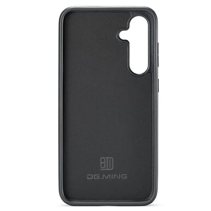 DG.MING For Samsung Galaxy S23 FE PU Leather Coating Cover Shockproof Phone Back Case