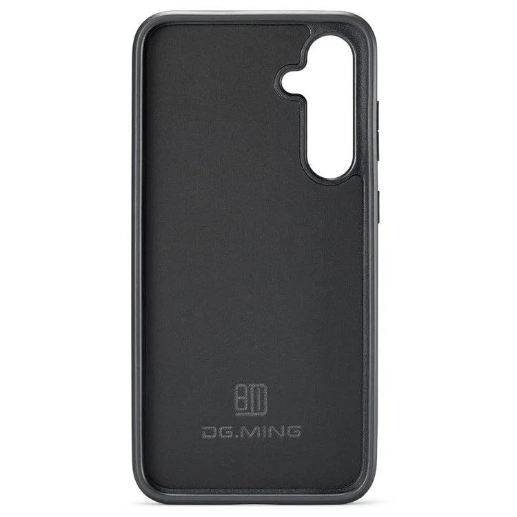 DG.MING For Samsung Galaxy S23 FE PU Leather Coating Cover Shockproof Phone Back Case
