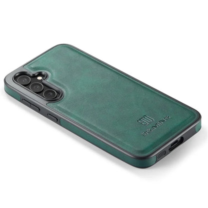 DG.MING For Samsung Galaxy S23 FE PU Leather Coating Cover Shockproof Phone Back Case