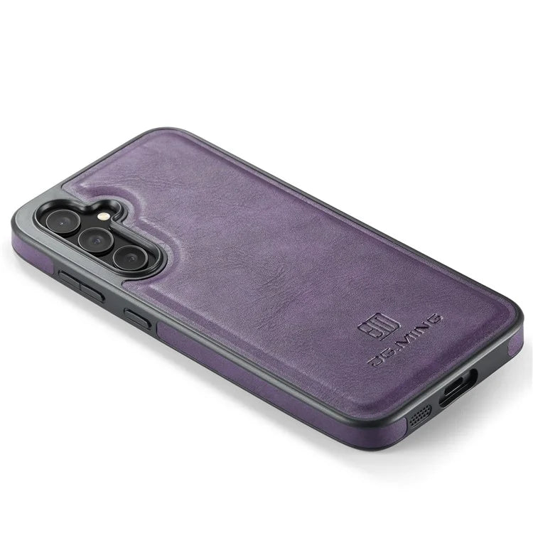 DG.MING For Samsung Galaxy S23 FE PU Leather Coating Cover Shockproof Phone Back Case