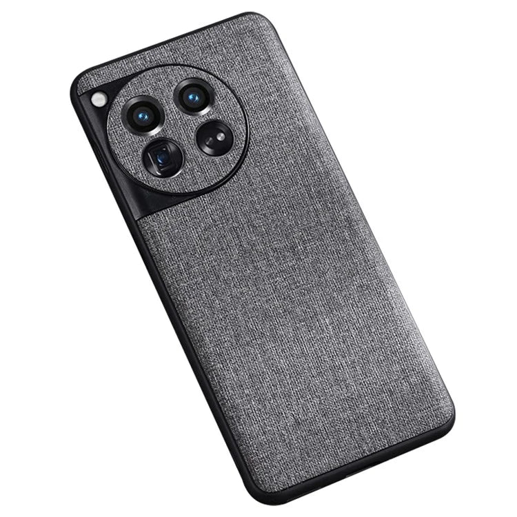 For OnePlus 12 5G Phone Case Shockproof Cloth+Hard PC Cell Phone Back Cover