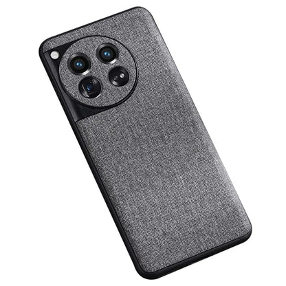 For OnePlus 12 5G Phone Case Shockproof Cloth+Hard PC Cell Phone Back Cover