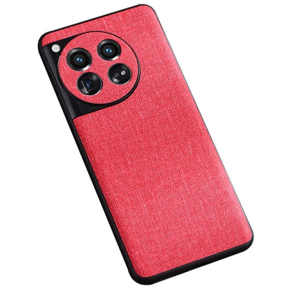 For OnePlus 12 5G Phone Case Shockproof Cloth+Hard PC Cell Phone Back Cover