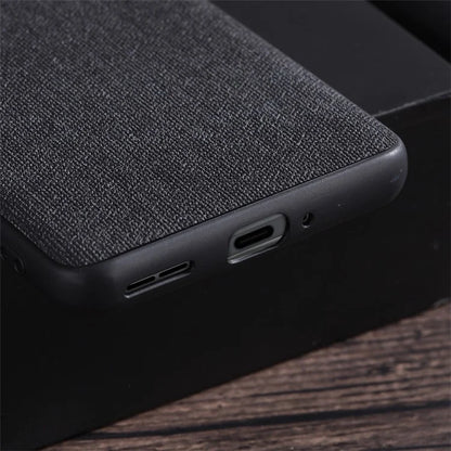 For OnePlus 12 5G Phone Case Shockproof Cloth+Hard PC Cell Phone Back Cover