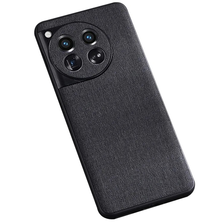 For OnePlus 12 5G Phone Case Shockproof Cloth+Hard PC Cell Phone Back Cover