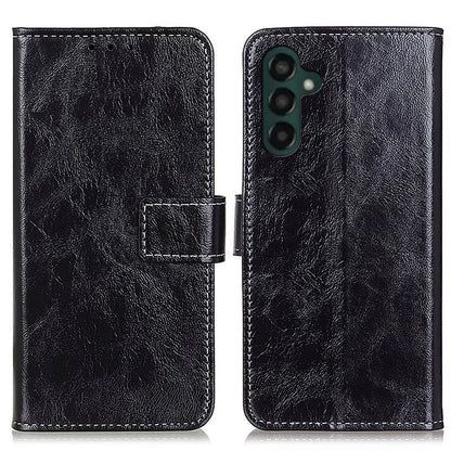 For Samsung Galaxy A35 5G Leather Case Stand PU Leather Crazy Horse Texture Phone Cover
