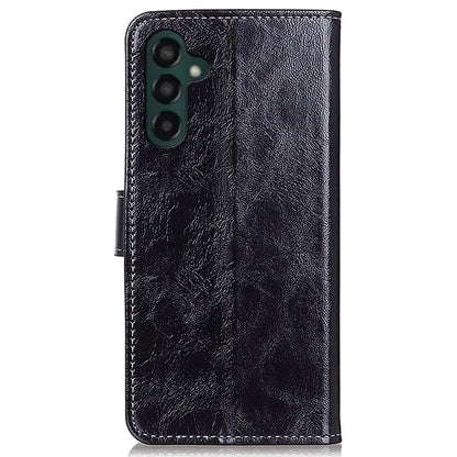 For Samsung Galaxy A35 5G Leather Case Stand PU Leather Crazy Horse Texture Phone Cover