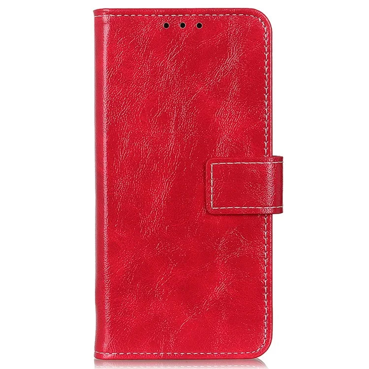 For Samsung Galaxy A35 5G Leather Case Stand PU Leather Crazy Horse Texture Phone Cover