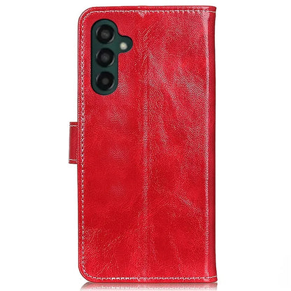 For Samsung Galaxy A35 5G Leather Case Stand PU Leather Crazy Horse Texture Phone Cover