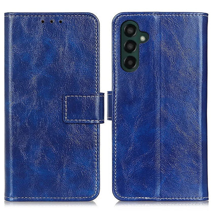 For Samsung Galaxy A35 5G Leather Case Stand PU Leather Crazy Horse Texture Phone Cover