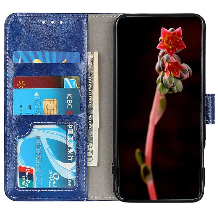 For Samsung Galaxy A35 5G Leather Case Stand PU Leather Crazy Horse Texture Phone Cover