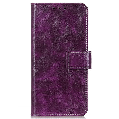 For Samsung Galaxy A35 5G Leather Case Stand PU Leather Crazy Horse Texture Phone Cover