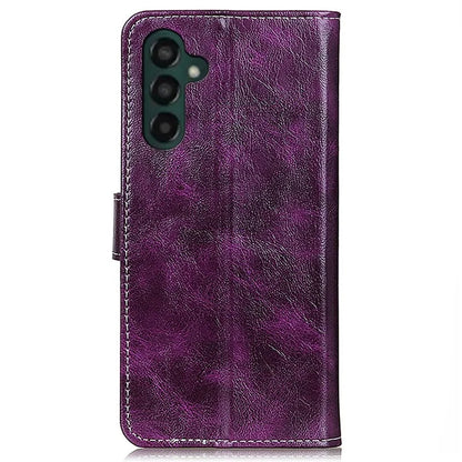 For Samsung Galaxy A35 5G Leather Case Stand PU Leather Crazy Horse Texture Phone Cover