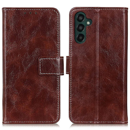 For Samsung Galaxy A35 5G Leather Case Stand PU Leather Crazy Horse Texture Phone Cover