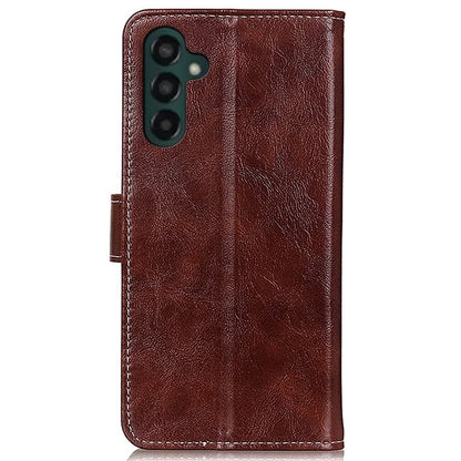 For Samsung Galaxy A35 5G Leather Case Stand PU Leather Crazy Horse Texture Phone Cover