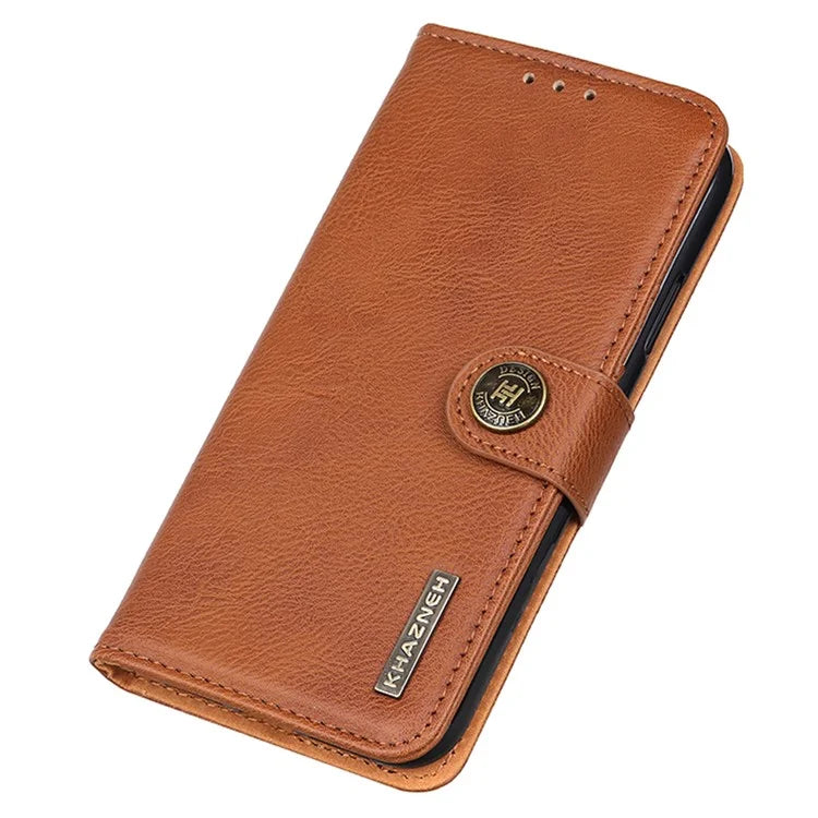 KHAZNEH For Samsung Galaxy A35 5G Leather Cases Stand Cowhide Texture Phone Cover Wallet