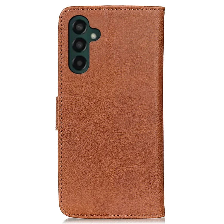 KHAZNEH For Samsung Galaxy A35 5G Leather Cases Stand Cowhide Texture Phone Cover Wallet