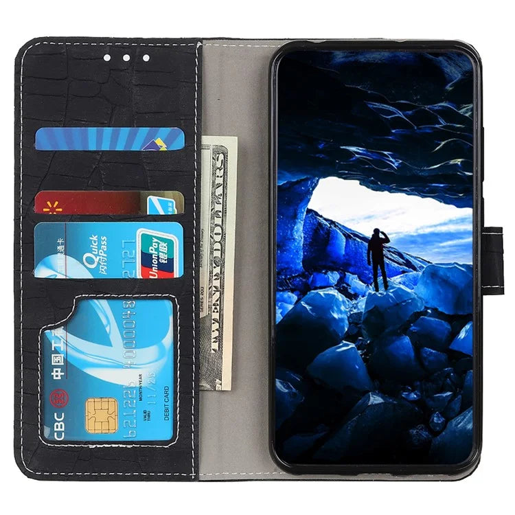 For Samsung Galaxy A35 5G PU Leather Case Crocodile Texture Phone Wallet Cover Stand