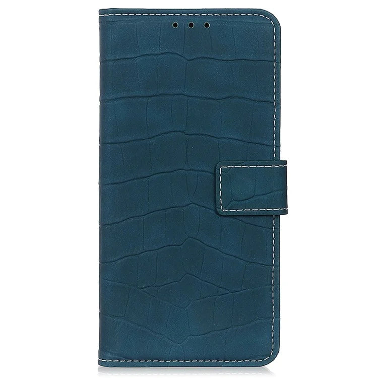 For Samsung Galaxy A35 5G PU Leather Case Crocodile Texture Phone Wallet Cover Standish Green