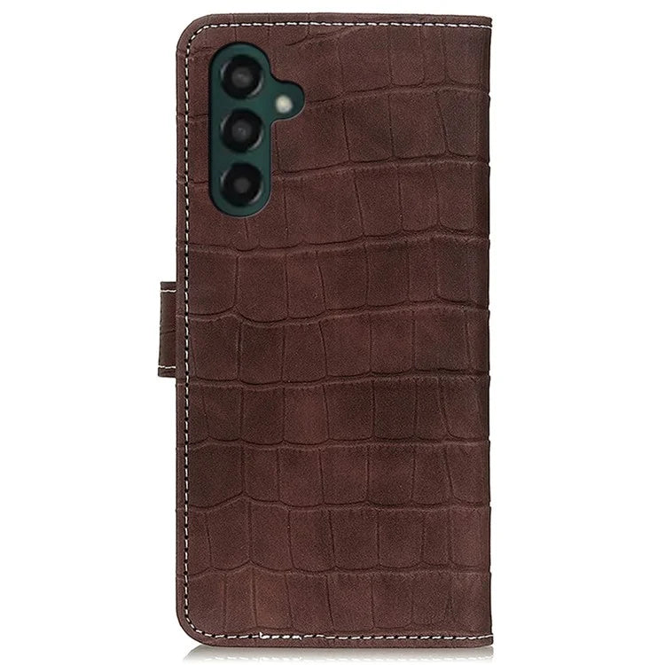 For Samsung Galaxy A35 5G PU Leather Case Crocodile Texture Phone Wallet Cover Stand