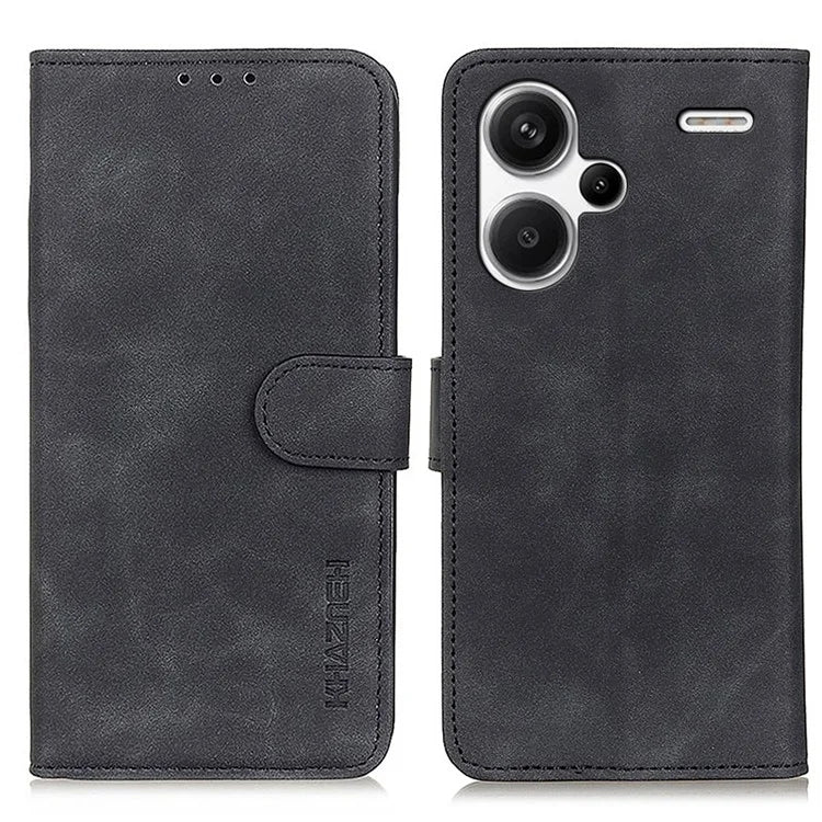 KHAZNEH For Xiaomi Redmi Note 13 Pro+ 5G Stand Case PU Leather Retro Cell Phone Cover