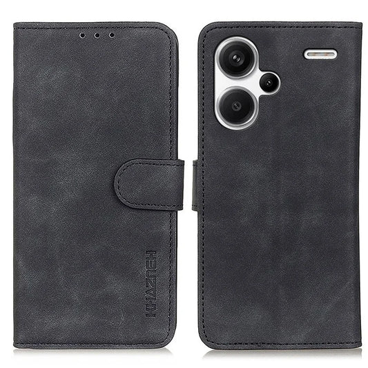 KHAZNEH For Xiaomi Redmi Note 13 Pro+ 5G Stand Case PU Leather Retro Cell Phone Cover
