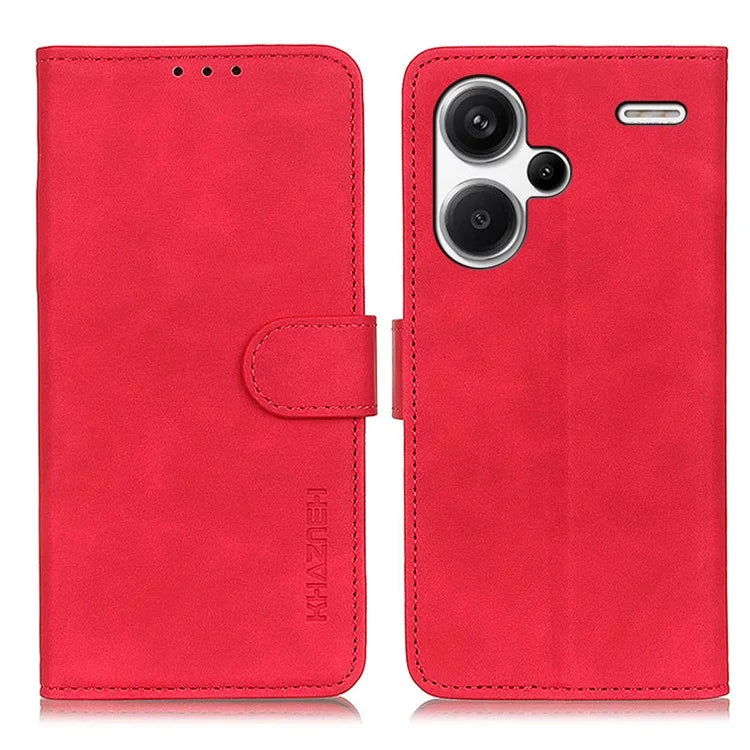 KHAZNEH For Xiaomi Redmi Note 13 Pro+ 5G Stand Case PU Leather Retro Cell Phone Cover