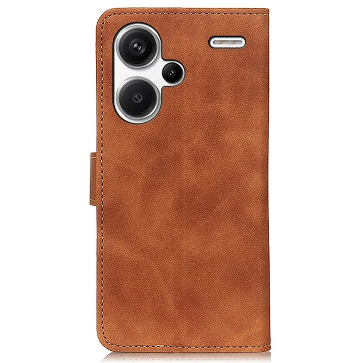 KHAZNEH For Xiaomi Redmi Note 13 Pro+ 5G Stand Case PU Leather Retro Cell Phone Cover