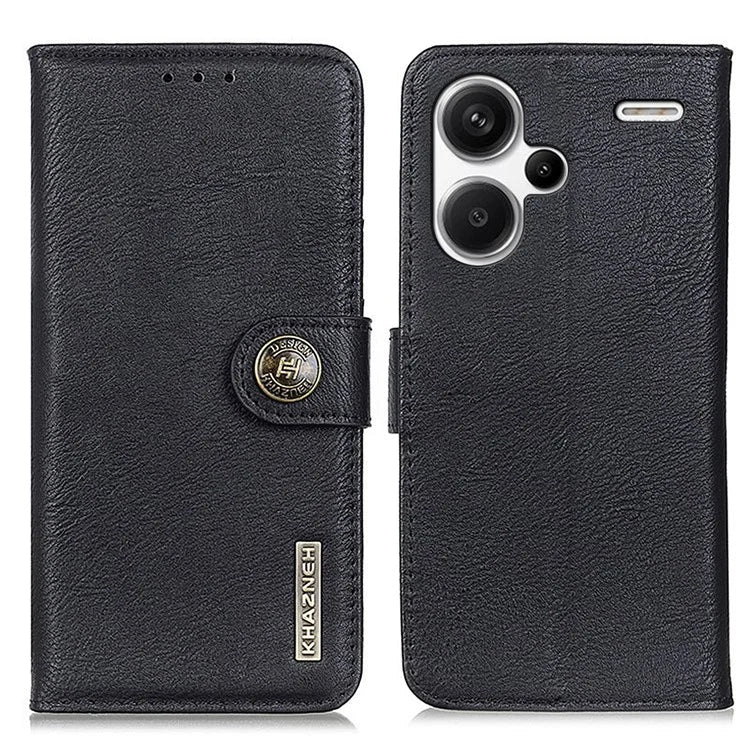 KHAZNEH For Xiaomi Redmi Note 13 Pro+ 5G Cell Phone Cases Cowhide Texture Stand Wallet Cover