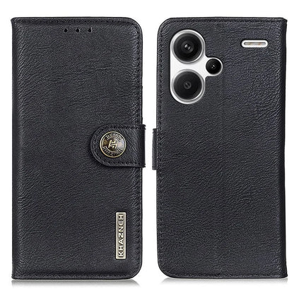KHAZNEH For Xiaomi Redmi Note 13 Pro+ 5G Cell Phone Cases Cowhide Texture Stand Wallet Cover