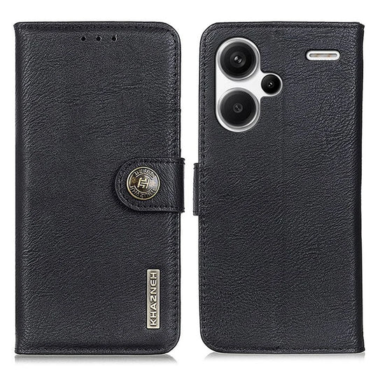 KHAZNEH For Xiaomi Redmi Note 13 Pro+ 5G Cell Phone Cases Cowhide Texture Stand Wallet Cover