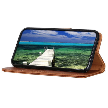 KHAZNEH For Xiaomi Redmi Note 13 Pro+ 5G Cell Phone Cases Cowhide Texture Stand Wallet Cover