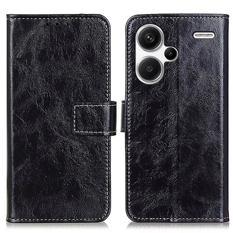 For Xiaomi Redmi Note 13 Pro+ 5G Cell Phone Case PU Leather Crazy Horse Texture Wallet Cover