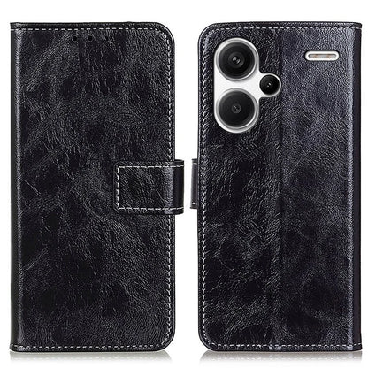 For Xiaomi Redmi Note 13 Pro+ 5G Cell Phone Case PU Leather Crazy Horse Texture Wallet Cover