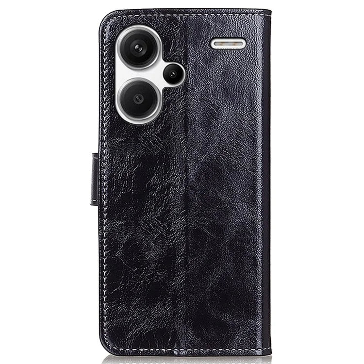 For Xiaomi Redmi Note 13 Pro+ 5G Cell Phone Case PU Leather Crazy Horse Texture Wallet Cover