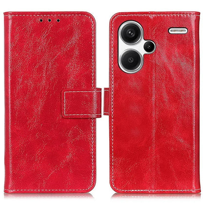 For Xiaomi Redmi Note 13 Pro+ 5G Cell Phone Case PU Leather Crazy Horse Texture Wallet Cover