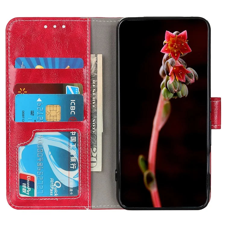 For Xiaomi Redmi Note 13 Pro+ 5G Cell Phone Case PU Leather Crazy Horse Texture Wallet Cover