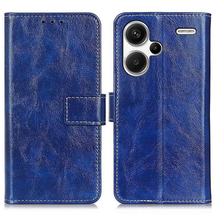For Xiaomi Redmi Note 13 Pro+ 5G Cell Phone Case PU Leather Crazy Horse Texture Wallet Cover
