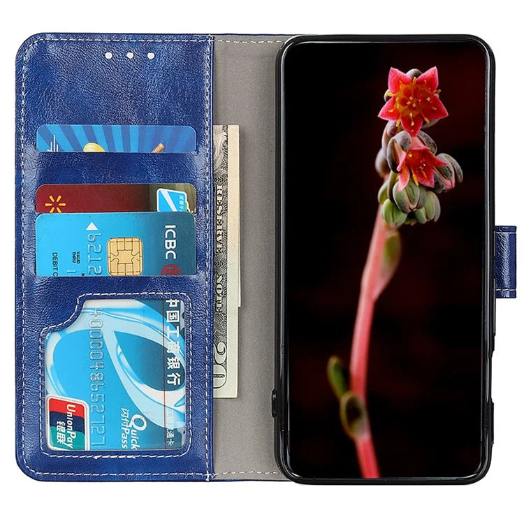 For Xiaomi Redmi Note 13 Pro+ 5G Cell Phone Case PU Leather Crazy Horse Texture Wallet Cover