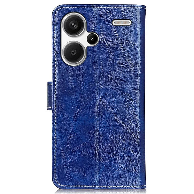 For Xiaomi Redmi Note 13 Pro+ 5G Cell Phone Case PU Leather Crazy Horse Texture Wallet Cover