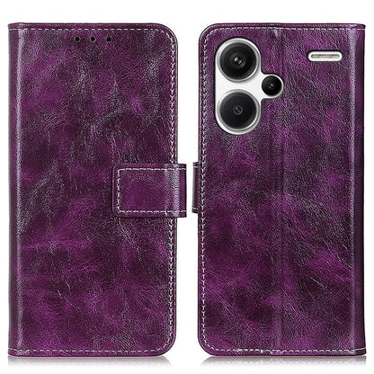 For Xiaomi Redmi Note 13 Pro+ 5G Cell Phone Case PU Leather Crazy Horse Texture Wallet Cover