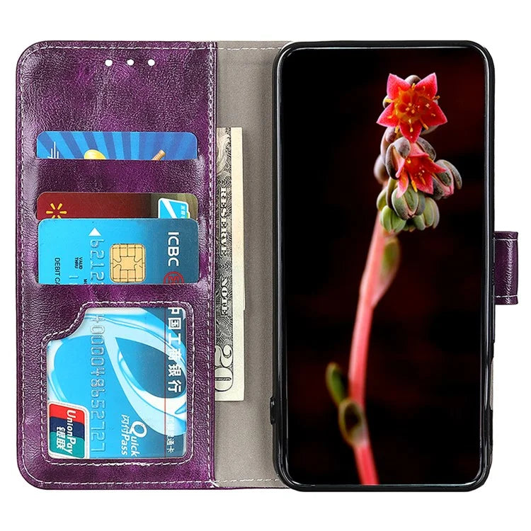 For Xiaomi Redmi Note 13 Pro+ 5G Cell Phone Case PU Leather Crazy Horse Texture Wallet Cover
