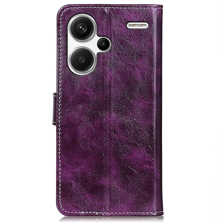 For Xiaomi Redmi Note 13 Pro+ 5G Cell Phone Case PU Leather Crazy Horse Texture Wallet Cover